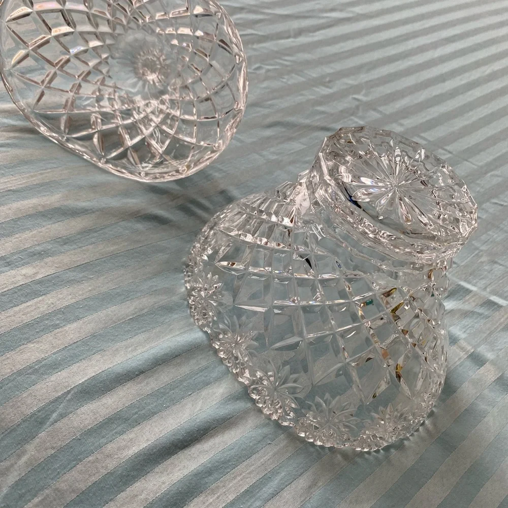 Marquis by Waterford dish with fan lid - Picture 9 of 11